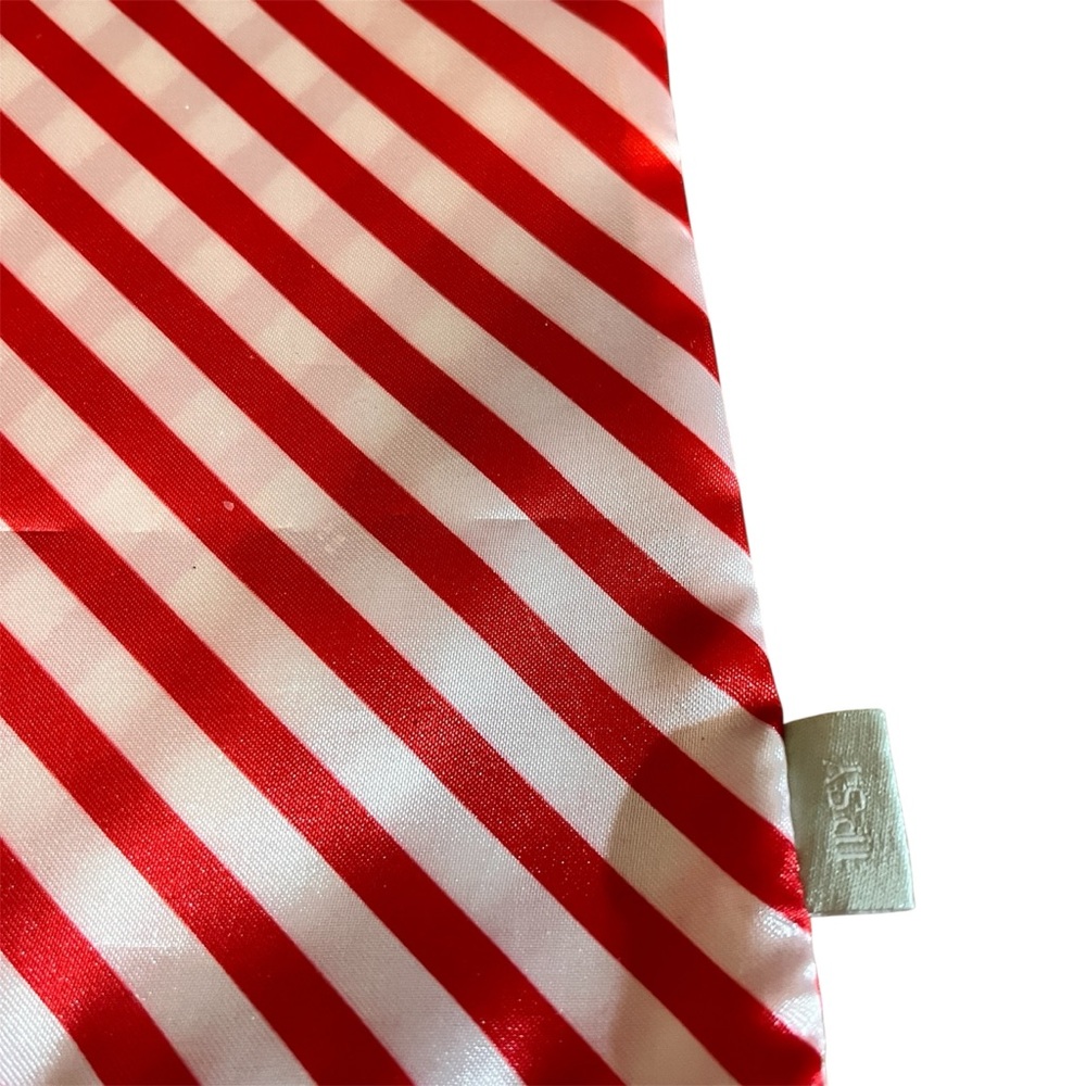 Red & White Striped Drawstring Bag - Picture 3 of 6